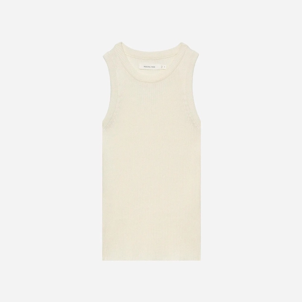 MIJEONG PARK Ribbed Knit Tank – Ivory